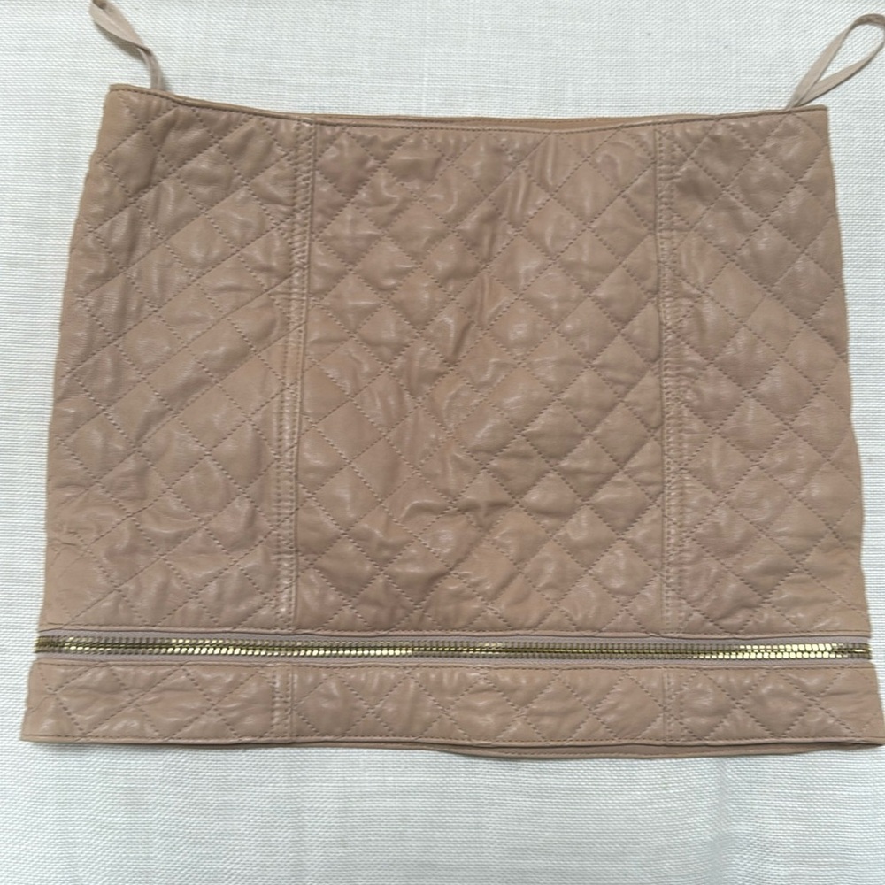Haute Hippie Vintage Lamb Leather Skirt XS